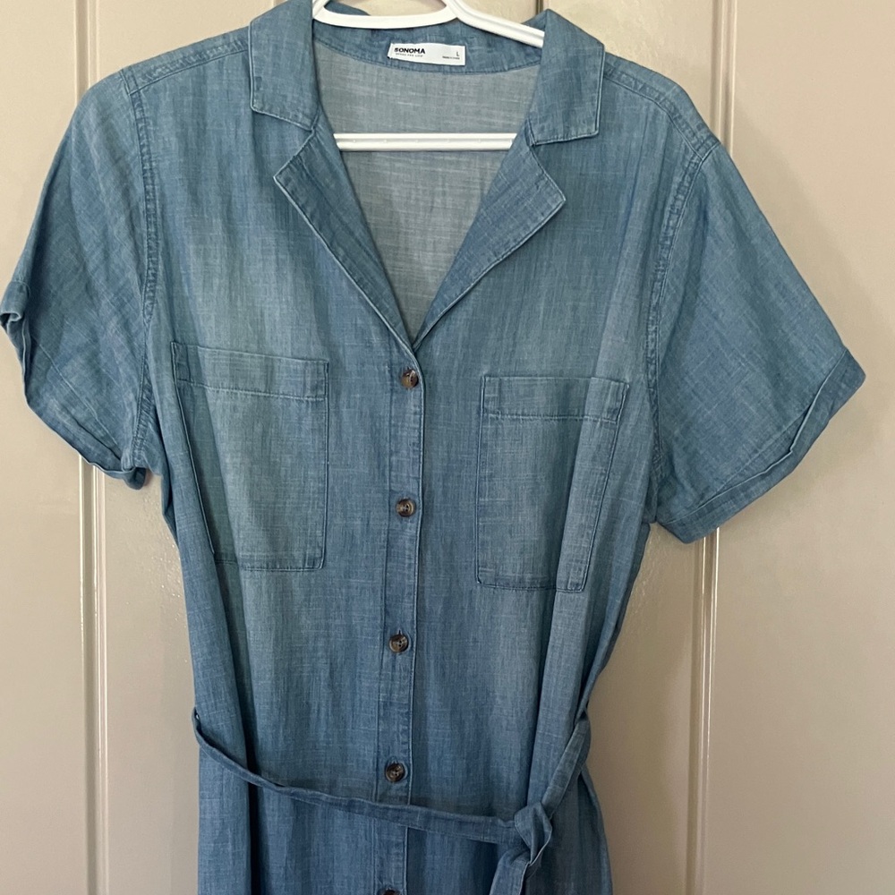 Sonoma Light Blue Midi Dress - Picture 2 of 7